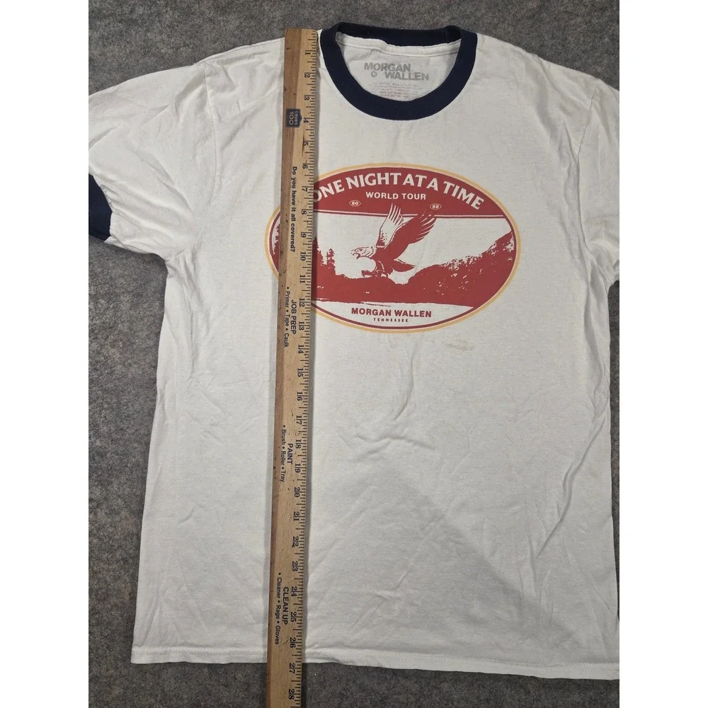 Morgan Wallen One Night At A Time World Tour 2023 Ringer T-Shirt Mens Medium